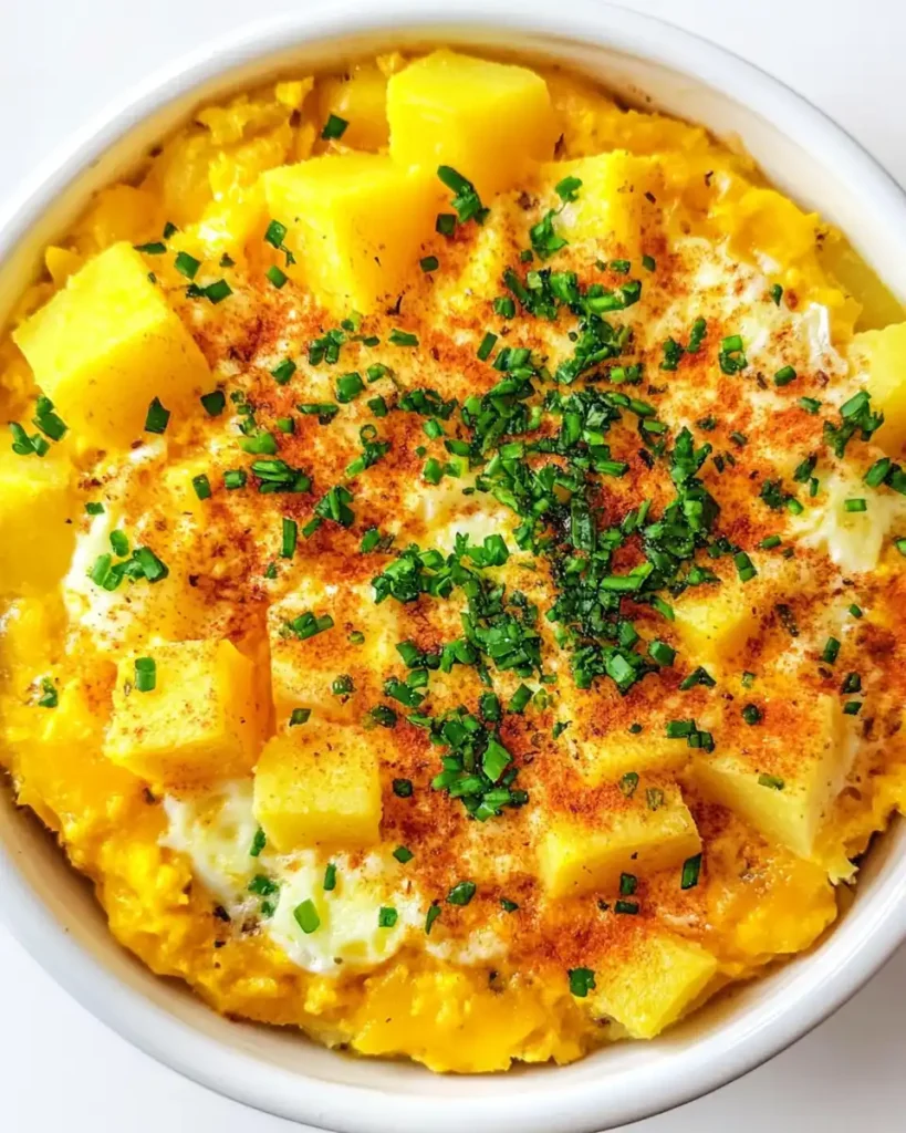 Cheesy Potato Egg Scramble