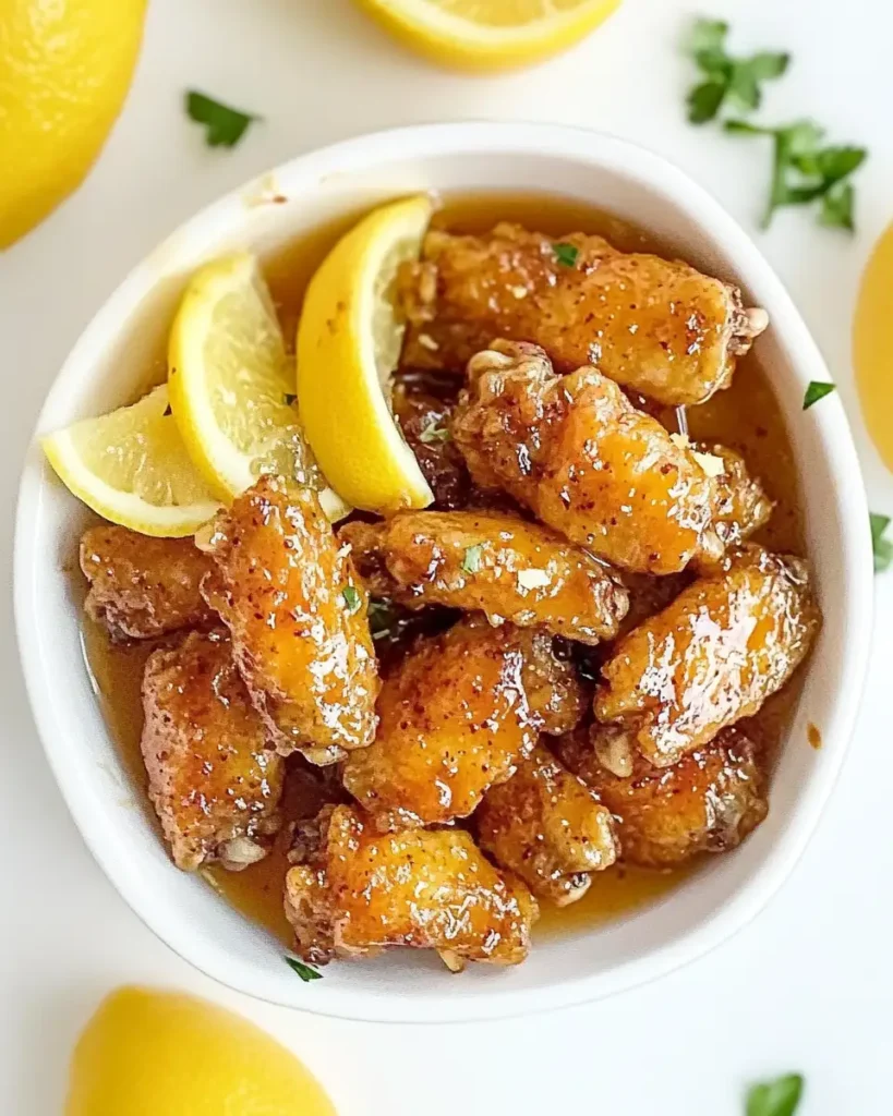 Lemon Pepper Wings with Honey