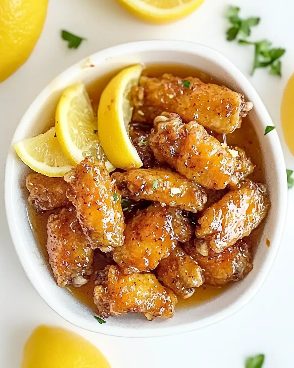 Lemon Pepper Wings with Honey