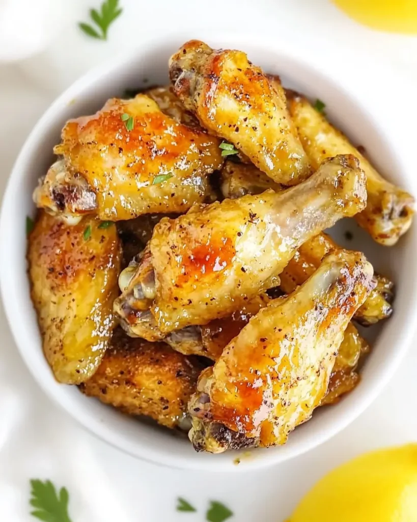Lemon Pepper Wings with Honey