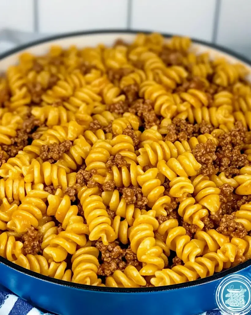 Cheesy Ground Beef Pasta Skillet