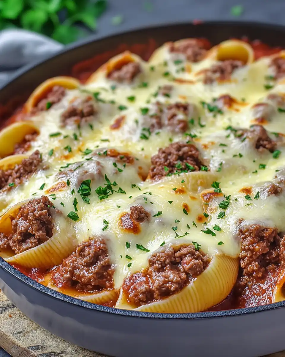 Creamy Ricotta Beef Stuffed Shells Pasta