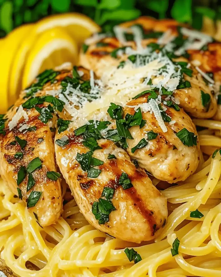Garlic Butter Chicken with Lemon Parmesan Pasta