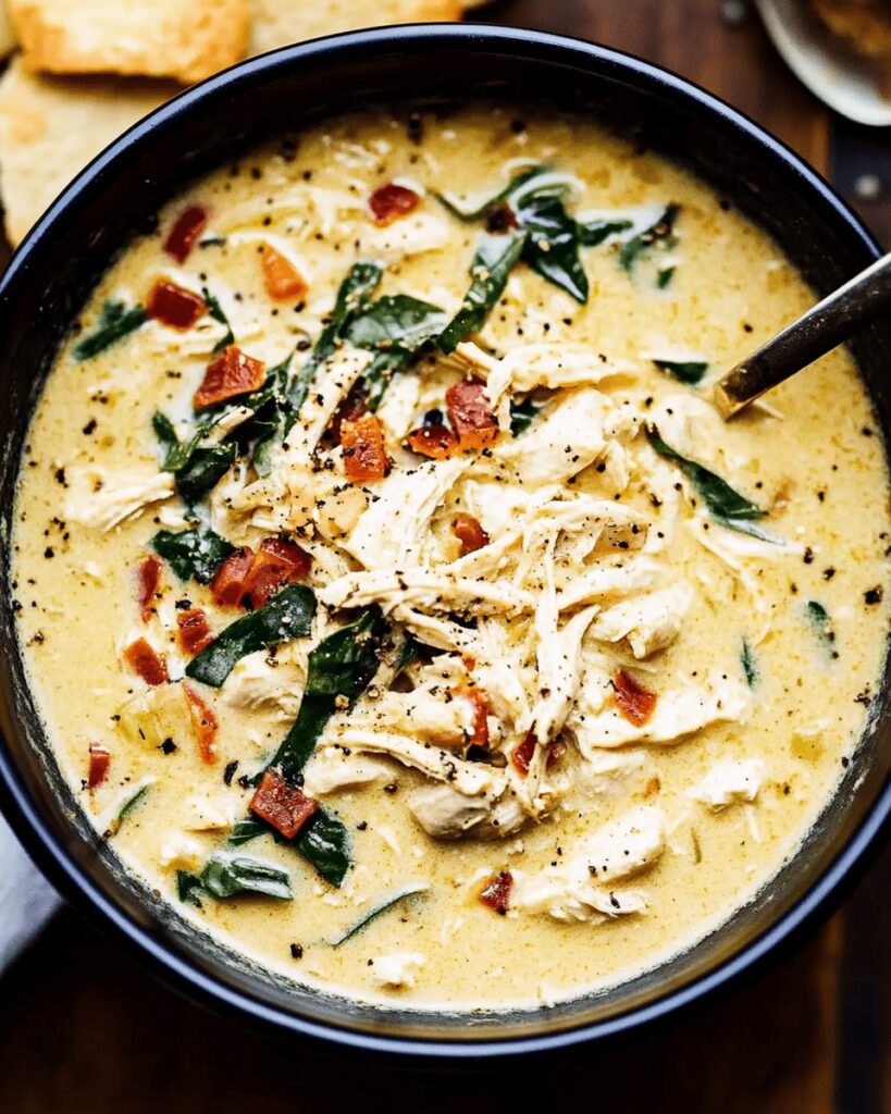 Slow Cooker Creamy Crack Chicken Soup