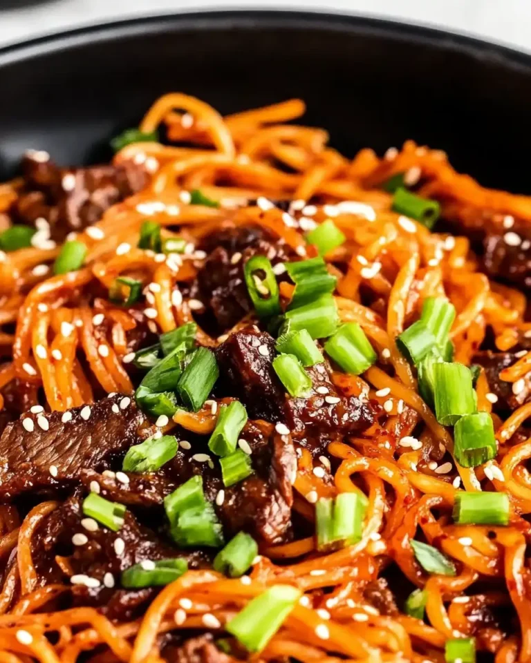 Spicy Korean Gochujang Beef Noodles