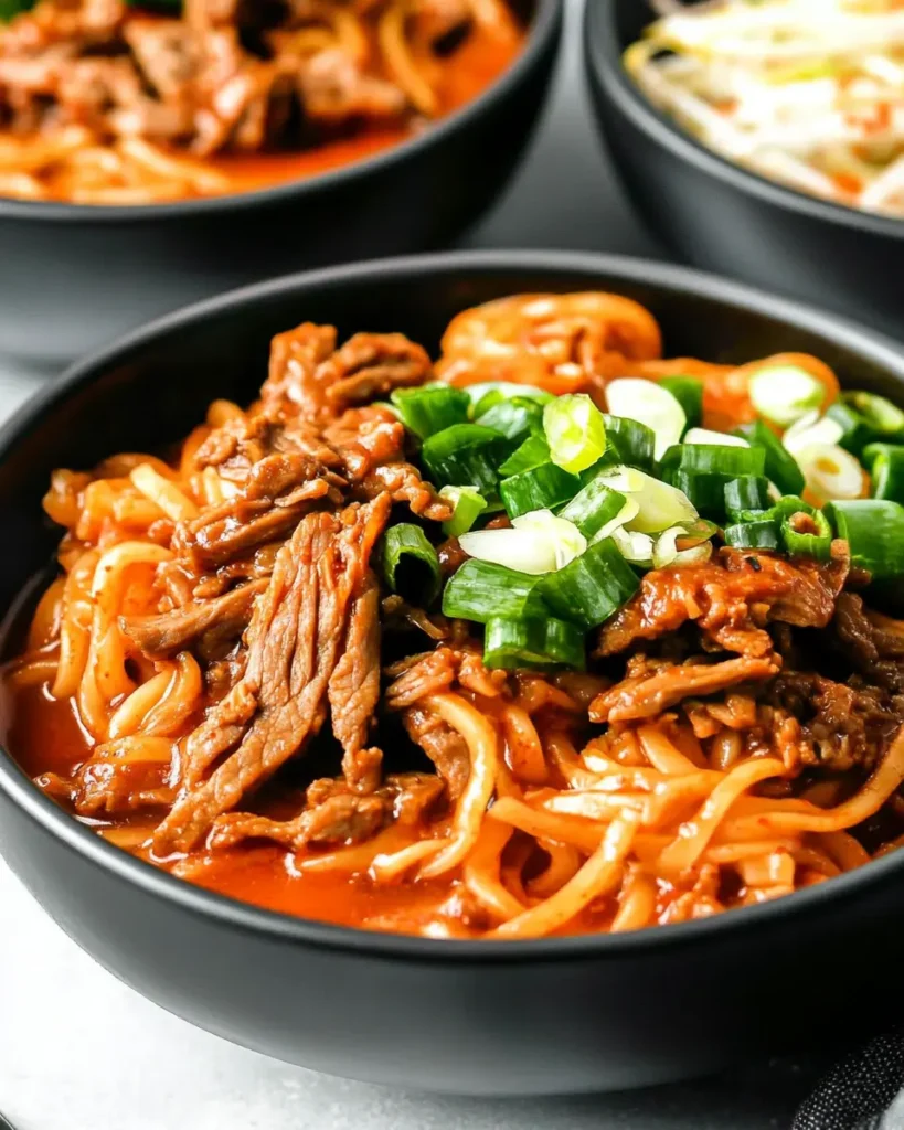 Spicy Korean Gochujang Beef Noodles