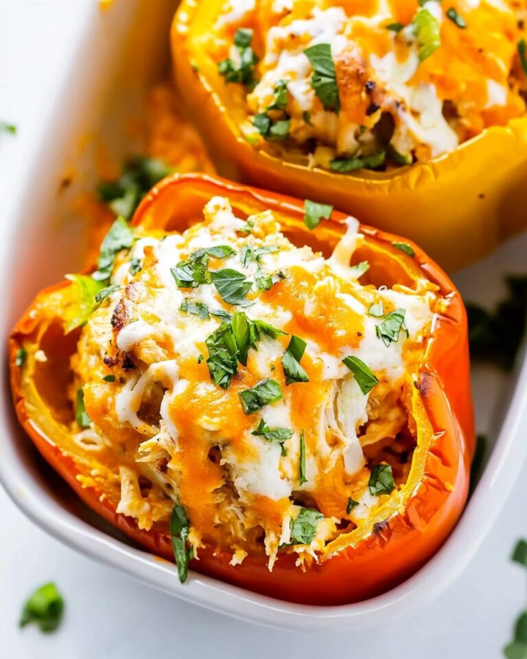 Buffalo Chicken Stuffed Peppers