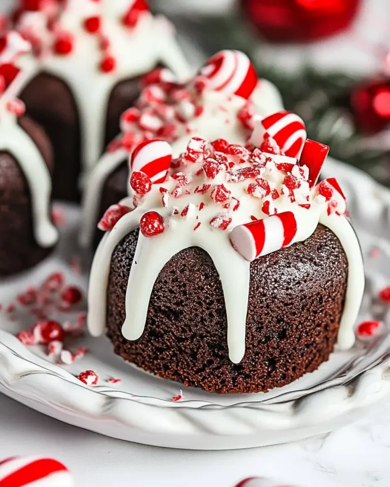 Chocolate Peppermint Mini Cakes