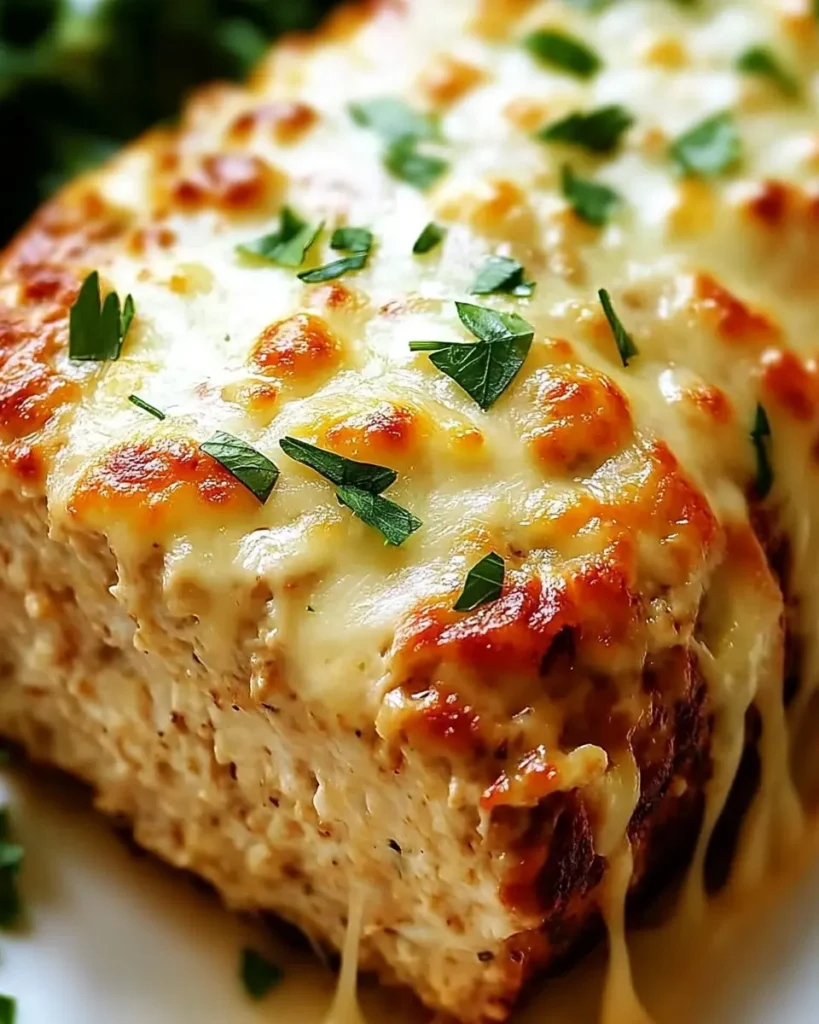 Garlic Parmesan Chicken Meatloaf
