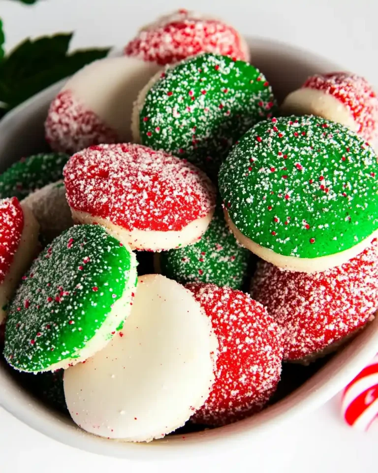 Peppermint Shortbread Cookies