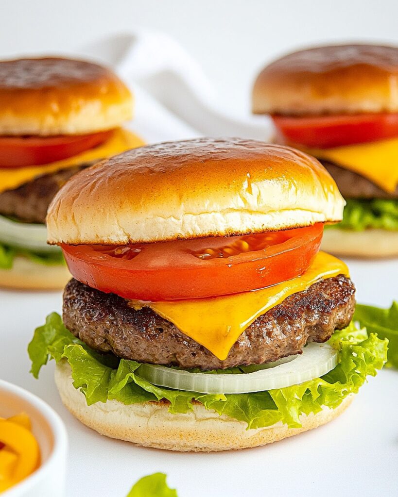 The Juiciest Air Fryer Hamburgers