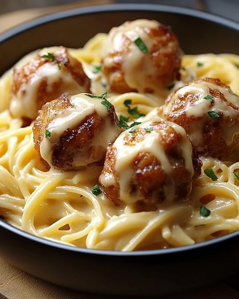homemade Garlic Butter Chicken Bites with Creamy Parmesan Pasta
