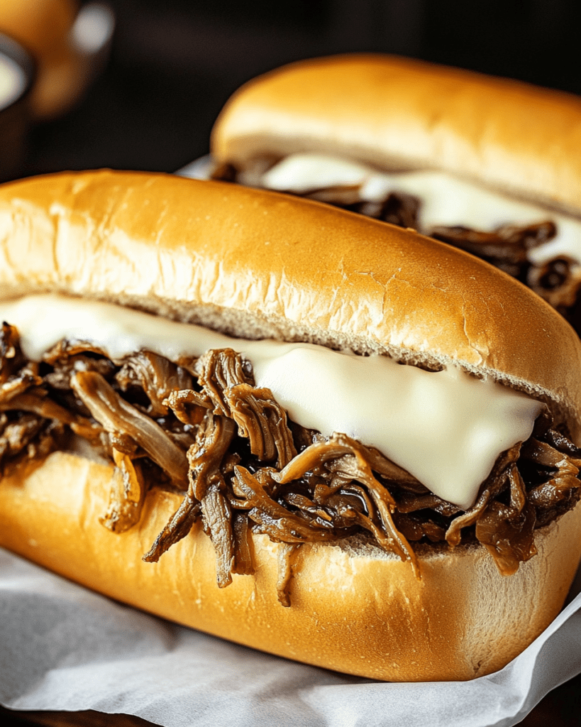 Slow-Cooked French Dip Sandwiches