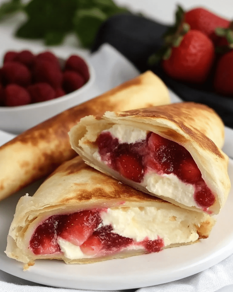 Strawberry Air Fryer Cheesecake Chimichangas
