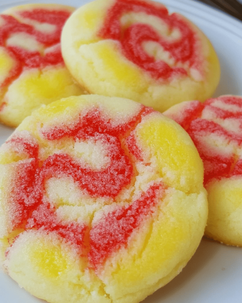 Strawberry Lemon Poundcake Cookies