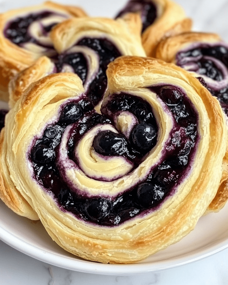 Swirled Blueberry Cream Cheese Danish