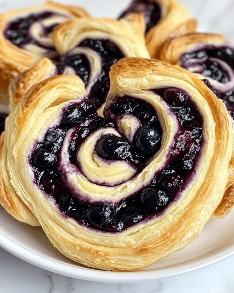 Swirled Blueberry Cream Cheese Danish